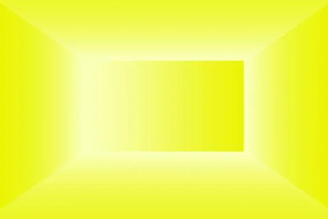 Abstract solid of shining yellow gradient studio wall room background. Stock Illustration