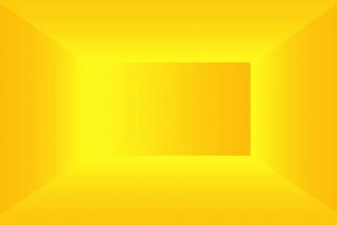 Abstract solid of shining yellow gradient studio wall room background. Stock Illustration