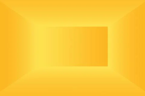 Abstract solid of shining yellow gradient studio wall room background. 스톡 일러스트