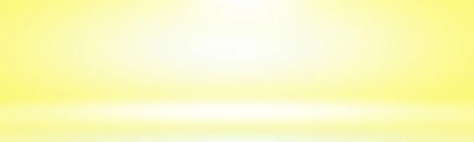 Abstract solid of shining yellow gradient studio wall room background. Stock Illustration