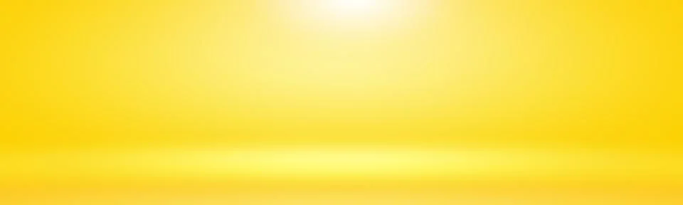 Abstract solid of shining yellow gradient studio wall room background. イラスト素材