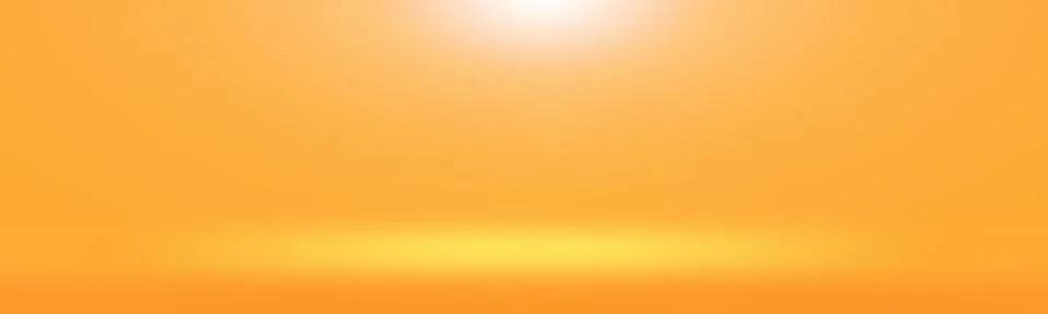 Abstract solid of shining yellow gradient studio wall room background. Stock Illustration