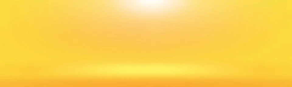 Abstract solid of shining yellow gradient studio wall room background. イラスト素材