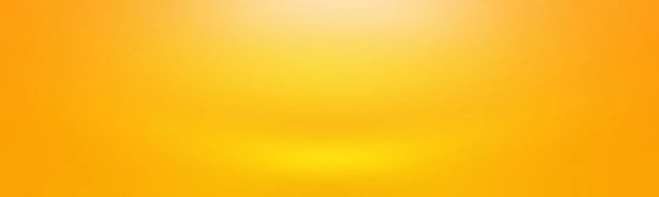 Abstract solid of shining yellow gradient studio wall room background. Illustrazione stock