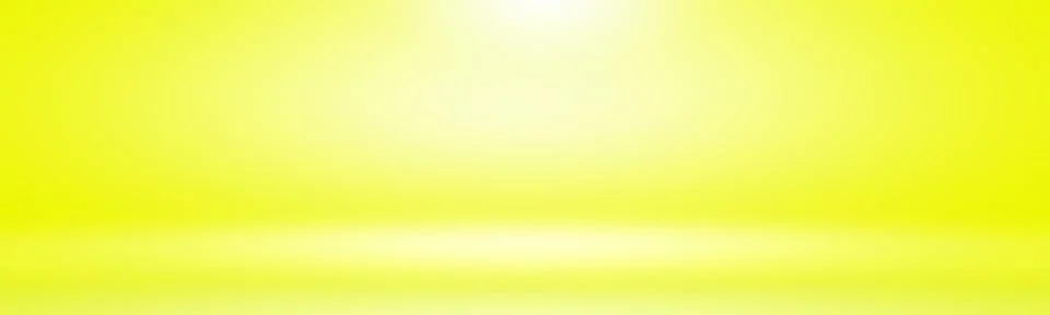 Abstract solid of shining yellow gradient studio wall room background. Illustrazione stock