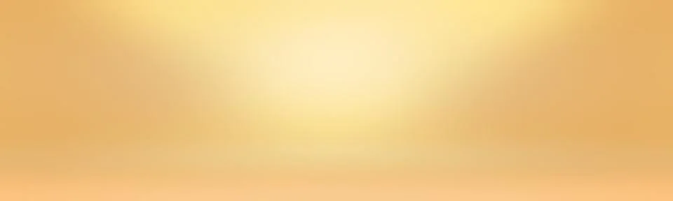 Abstract solid of shining yellow gradient studio wall room background. Stock Illustration