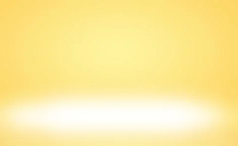 Abstract solid of shining yellow gradient studio wall room background. Stock Illustration