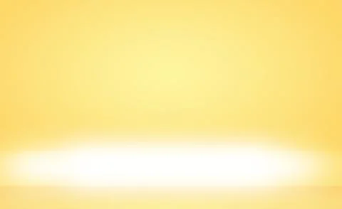Abstract solid of shining yellow gradient studio wall room background. 스톡 일러스트