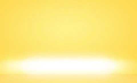 Abstract solid of shining yellow gradient studio wall room background. Stock Illustration