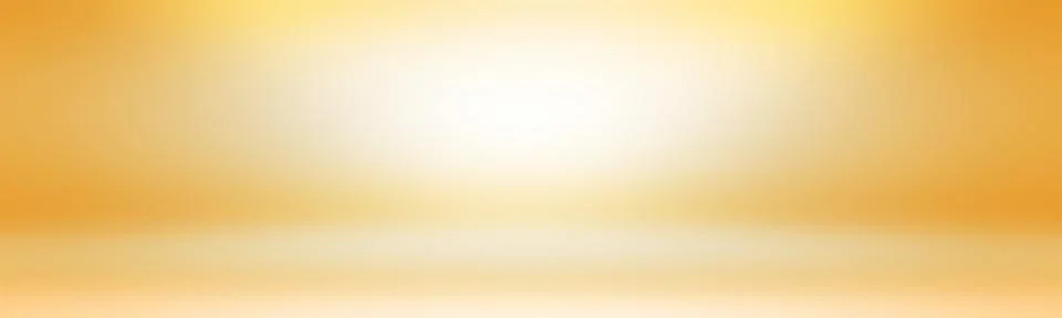 Abstract solid of shining yellow gradient studio wall room background. 스톡 일러스트