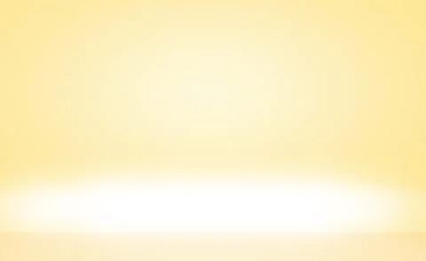 Abstract solid of shining yellow gradient studio wall room background. Stock Illustration