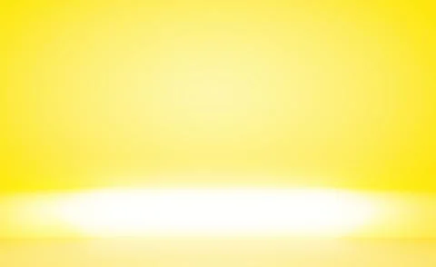 Abstract solid of shining yellow gradient studio wall room background. 스톡 일러스트
