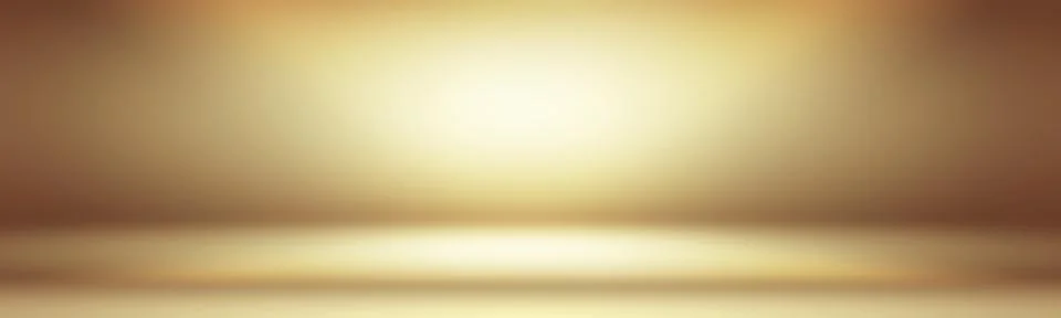 Abstract solid of shining yellow gradient studio wall room background. 스톡 일러스트