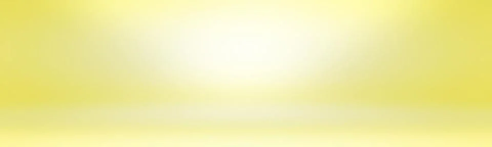 Abstract solid of shining yellow gradient studio wall room background. Illustrazione stock