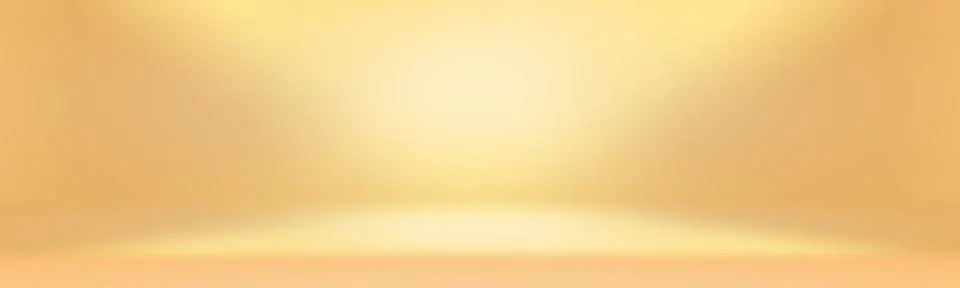 Abstract solid of shining yellow gradient studio wall room background. イラスト素材