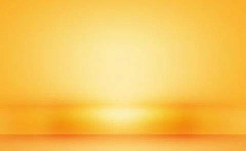 Abstract solid of shining yellow gradient studio wall room background. Stock Illustration