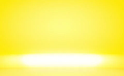 Abstract solid of shining yellow gradient studio wall room background. Stock Illustration