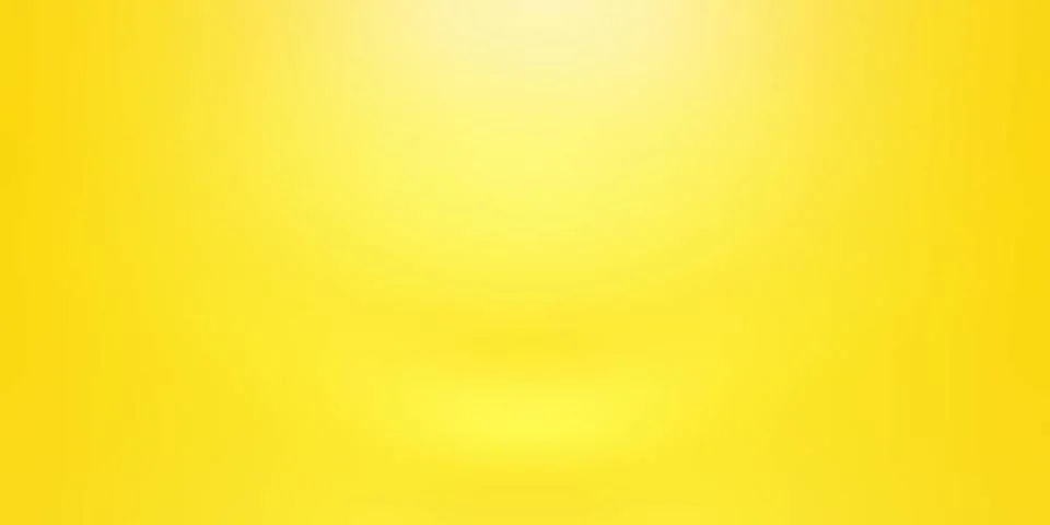 Abstract solid of shining yellow gradient studio wall room background. Abs... Stock Photos