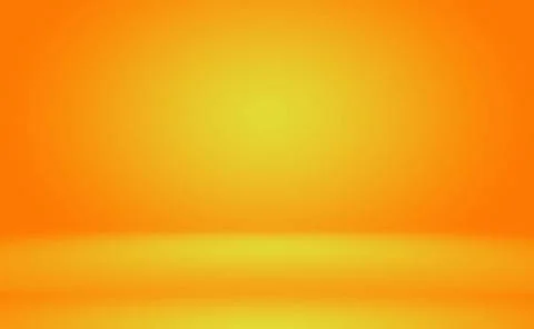 Abstract solid of shining yellow gradient studio wall room background. Abs... Foto stock