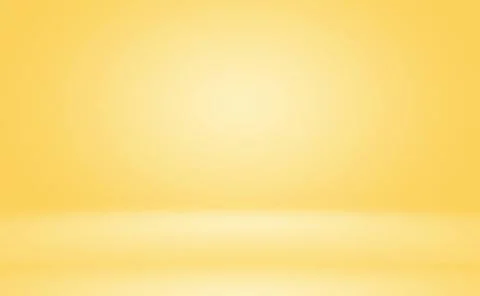 Abstract solid of shining yellow gradient studio wall room background. Abs... 写真素材