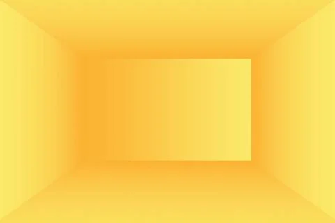 Abstract solid of shining yellow gradient studio wall room background. Abs... Stock Photos