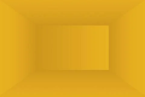 Abstract solid of shining yellow gradient studio wall room background. Abs... Stock Photos