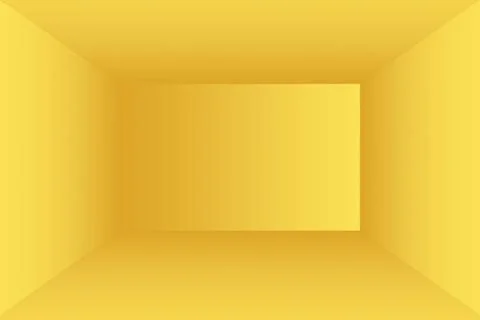 Abstract solid of shining yellow gradient studio wall room background. Abs... Foto stock