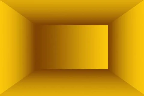 Abstract solid of shining yellow gradient studio wall room background. Abs... 写真素材