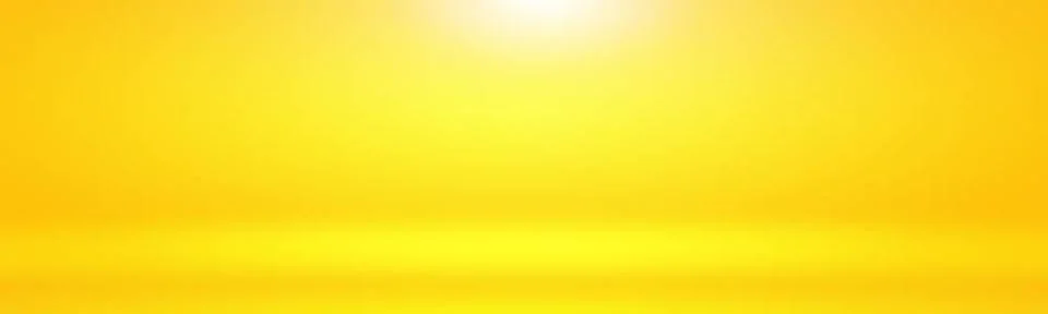 Abstract solid of shining yellow gradient studio wall room background. Abs... Foto stock