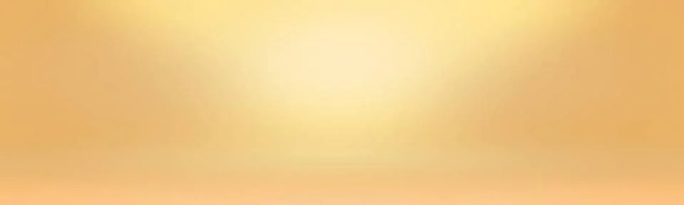 Abstract solid of shining yellow gradient studio wall room background. Abs... Foto stock