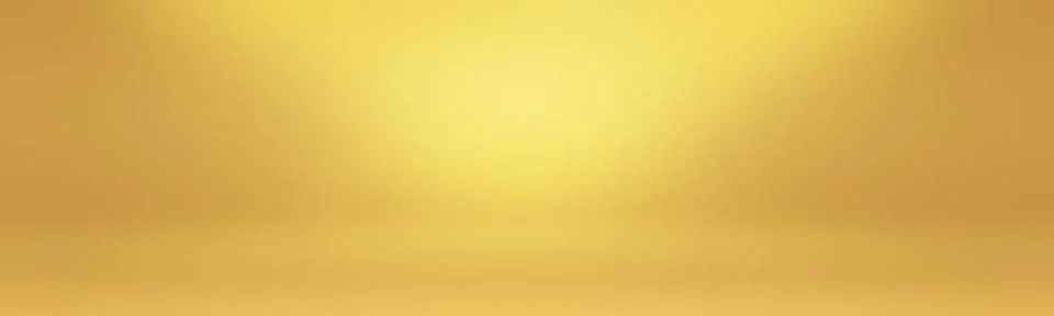 Abstract solid of shining yellow gradient studio wall room background. Abs... 스톡 사진