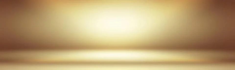 Abstract solid of shining yellow gradient studio wall room background. Abs... Foto stock