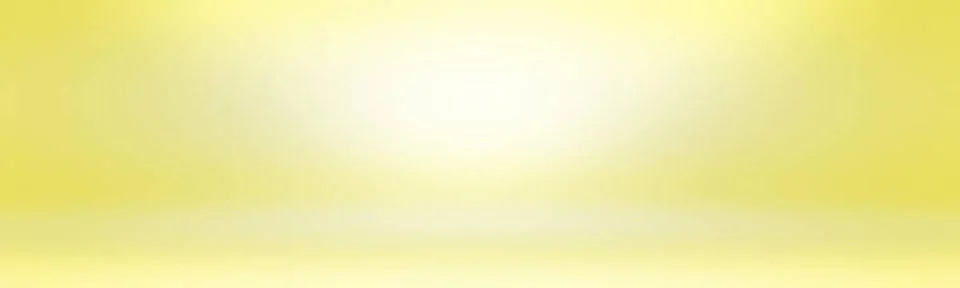 Abstract solid of shining yellow gradient studio wall room background. Abs... Stock Photos