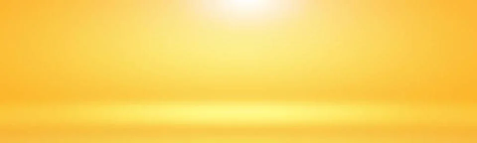 Abstract solid of shining yellow gradient studio wall room background. Abs... Foto stock