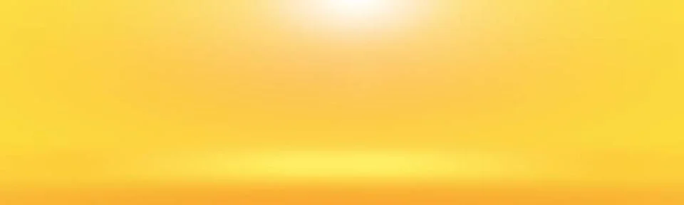 Abstract solid of shining yellow gradient studio wall room background. Abs... 写真素材