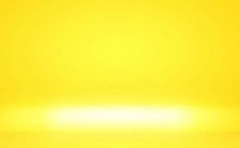 Abstract solid of shining yellow gradient studio wall room background. Abs... Stock Photos