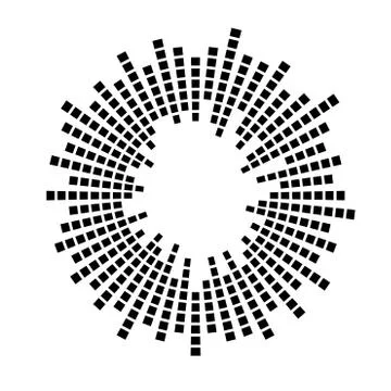 Abstract sound audio waves, equalizer wave circle. Vector logo Stock Illustration