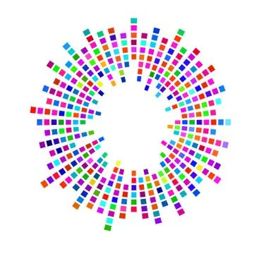 Abstract sound audio waves, equalizer wave circle. Vector logo Stock Illustration