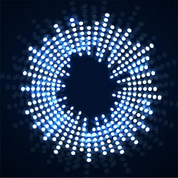 Abstract sound audio waves, equalizer wave circle. Vector logo Stock Illustration