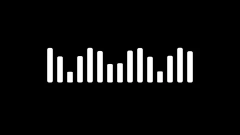 Abstract sound equalizer bars animating on a dark background representing a.. Video stock 343799236