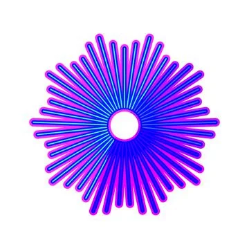 Abstract sound wave circle visualizer design Stock Illustration