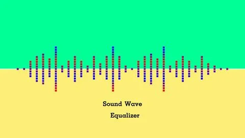 Abstract Sound wave Equalizer pattern design Music for background Stock Illustration