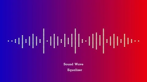 Abstract Sound wave Equalizer pattern design Music for background Stock Illustration