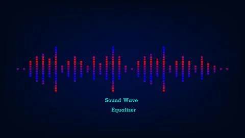 Abstract Sound wave Equalizer pattern design Music for background Stock Illustration