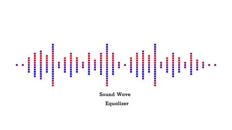 Abstract Sound wave Equalizer pattern design Music for background Stock Illustration