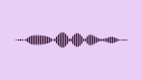 Abstract sound wave forms in muted purple hues moving across a soft lilac b.. Stock Footage 340941552