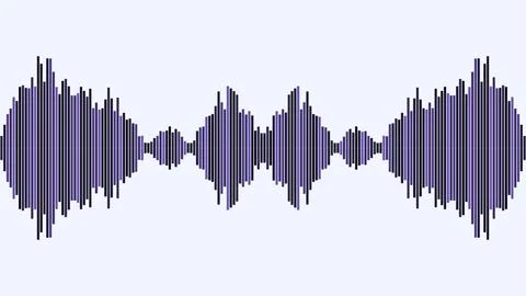 Abstract Sound Wave or Audio Equalizer Graphic Stock Illustration