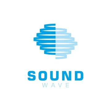 Abstract Sound Wave or Equalizer Audio Music logo design Stock Illustration