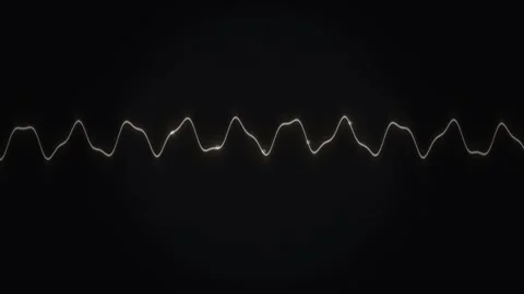 Abstract sound wave pattern on black background Stock Footage 339369999