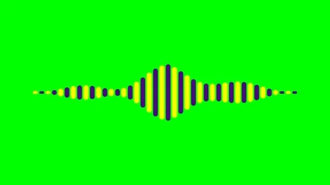 Abstract sound wave visualization with alternating purple and yellow bars Video stock 340266737